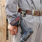 Ādas urbjmašīnas turētāja jostas instrumenta āķis maciņš-melns