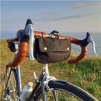 Vintage Canvas Bike Panniers velosipēdu stūres soma