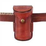 Retro ādas golfa bumbiņu maisiņa turētājs