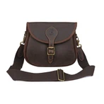 Vintage medību īstas ādas rīku šaušanas munīcijas patronu soma